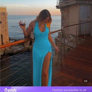 SHEIN Blue Maxi Dress